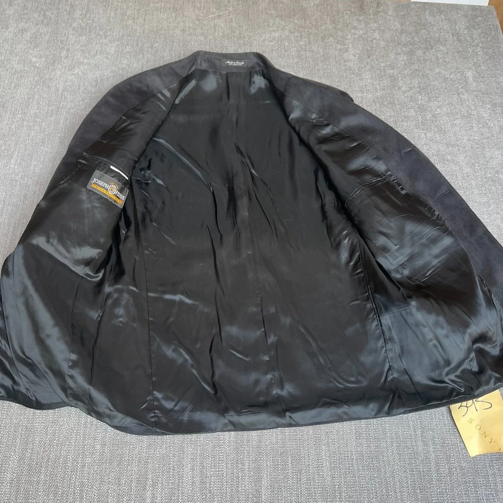 Joseph & Feiss Blazer Jacket Mens 39S Black Velvet Single-Breasted Professional